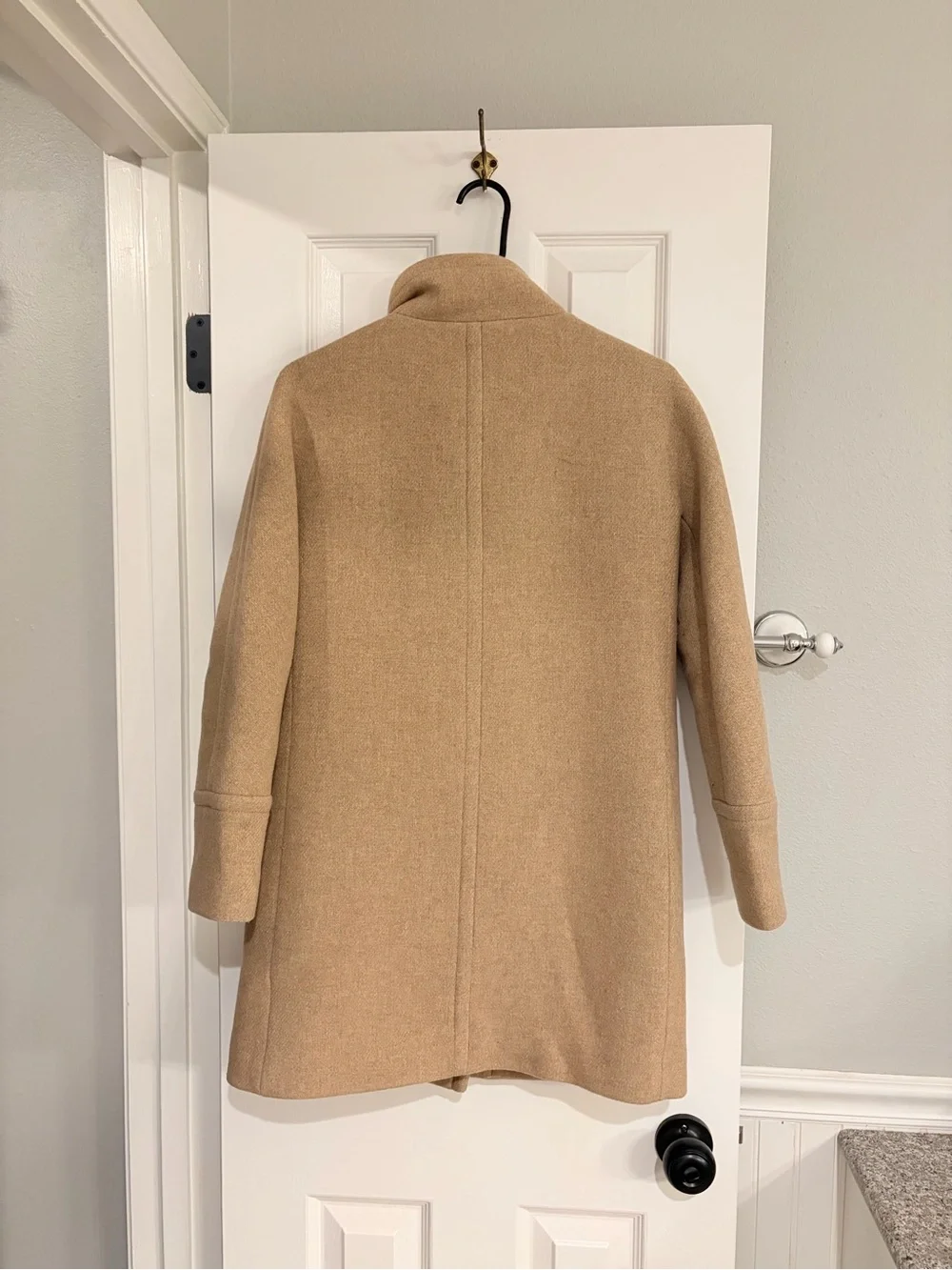 J.Crew Stadium Cloth Cocoon Nello Gori City Coat Camel 2 Petite